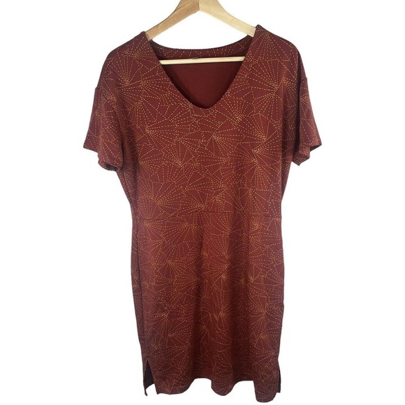 Title Nine Short Sleeve Athletic Dress Size M Short Sleeve Rust - Picture 1 of 11